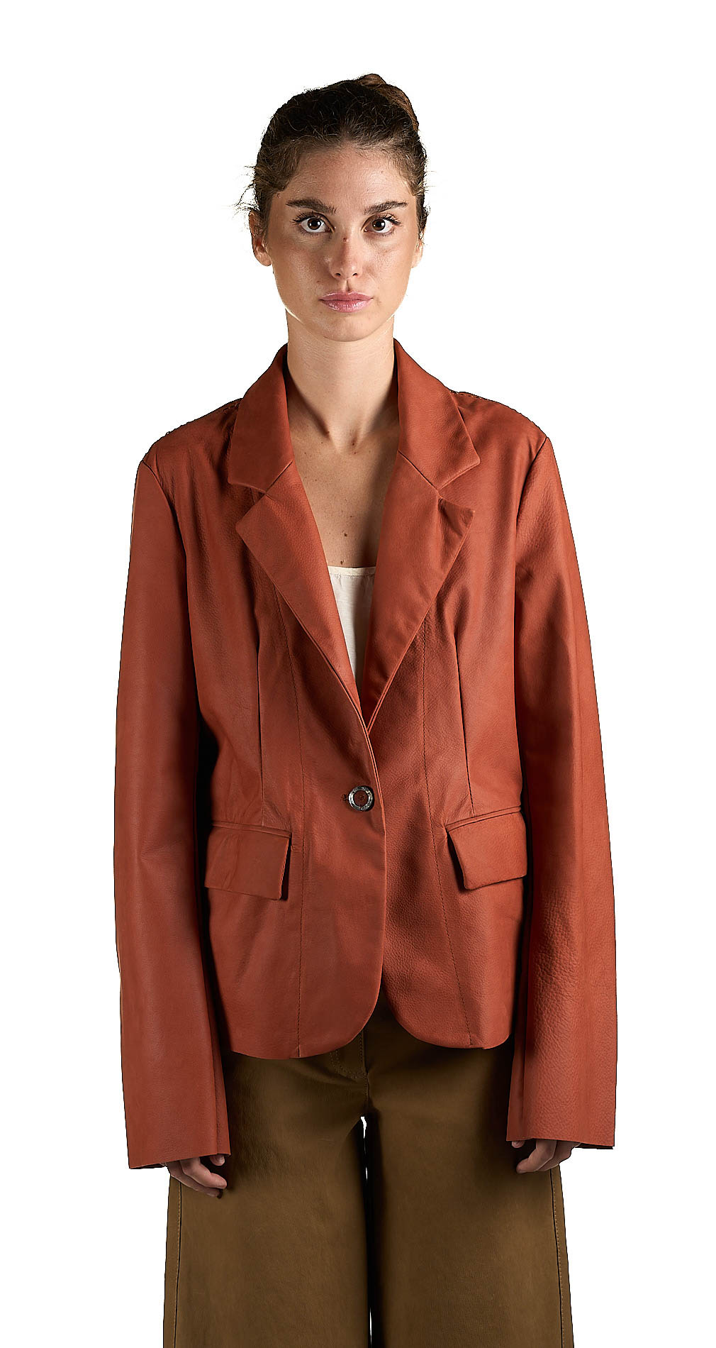 DANIELE BASTA LEATHER AND SILVER JACKET